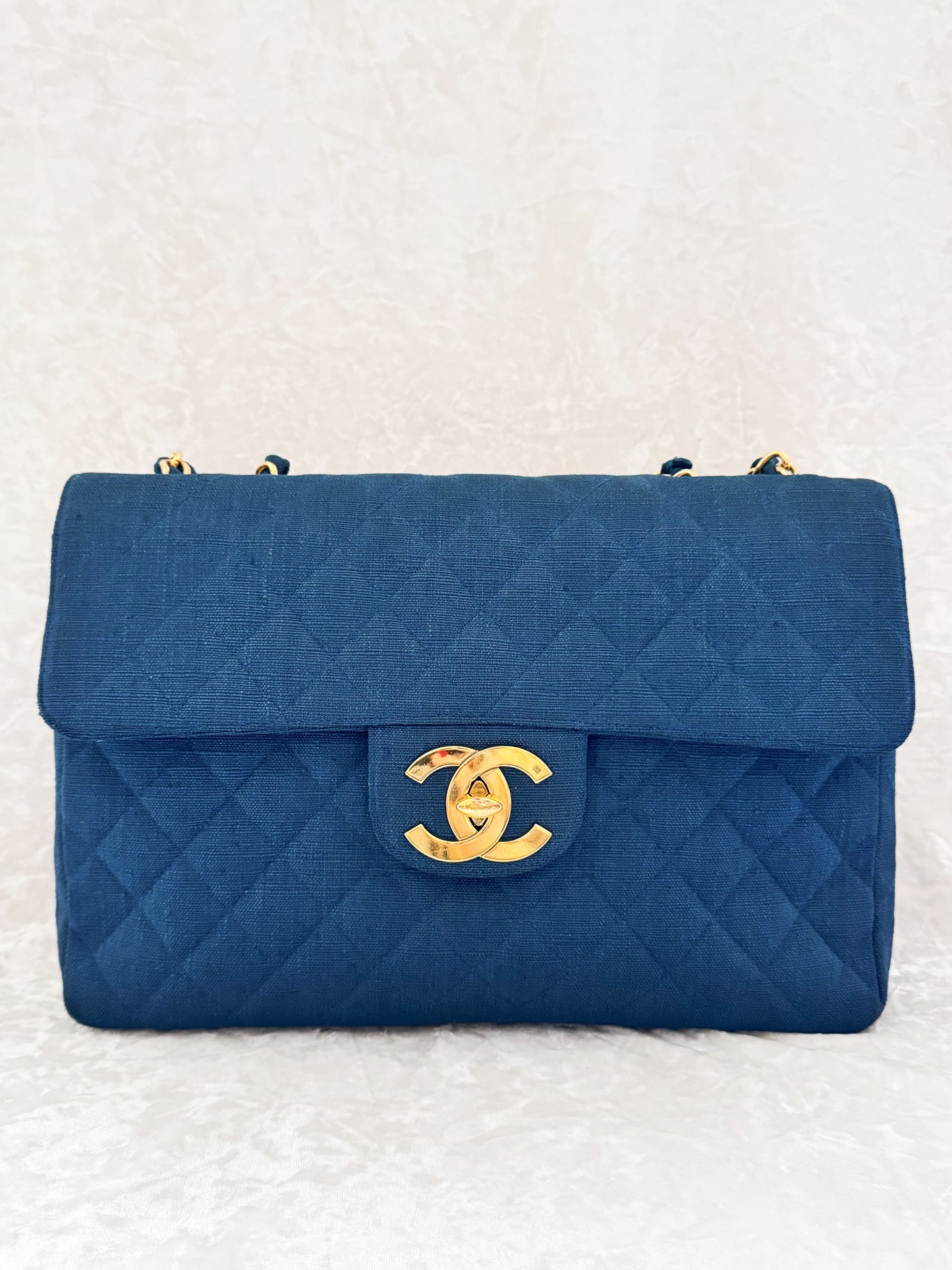 Vintage Chanel 1994 Blue Canvas Maxi
