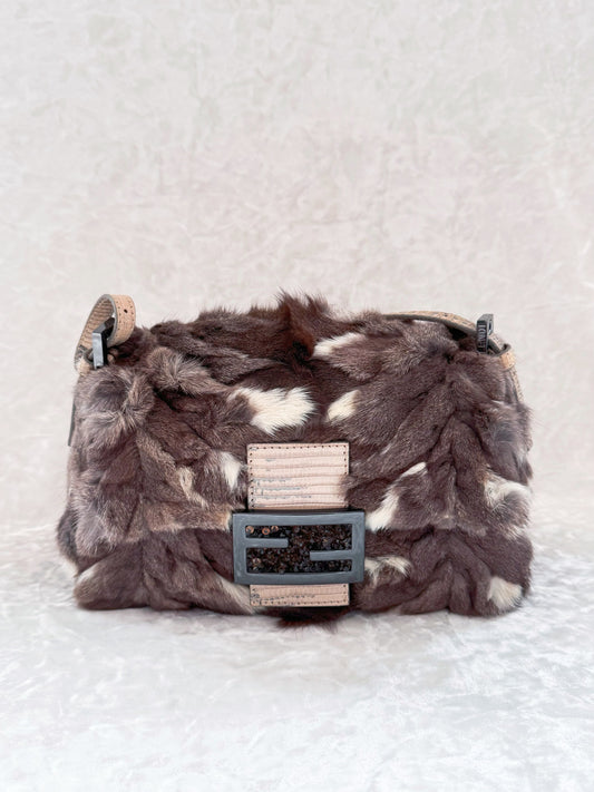 Fendi Squirrel Fur Mini Mamma Baguette