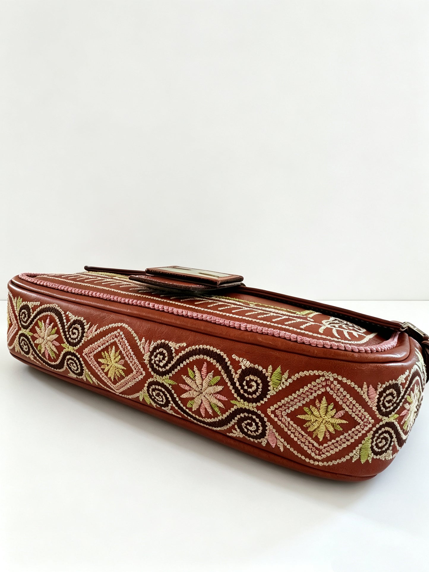 FENDI EMBROIDERED AZTEC BAGUETTE