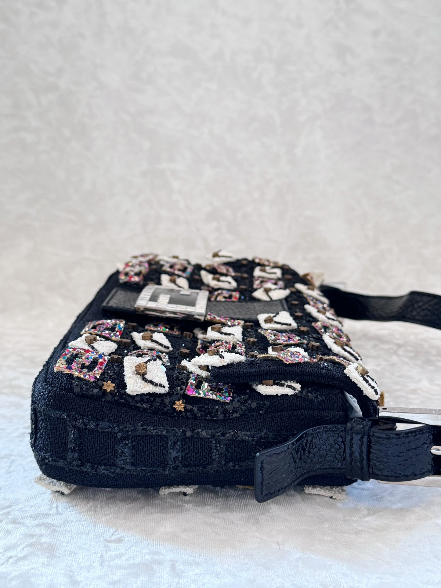 Fendi Love Notes Sequins Baguette