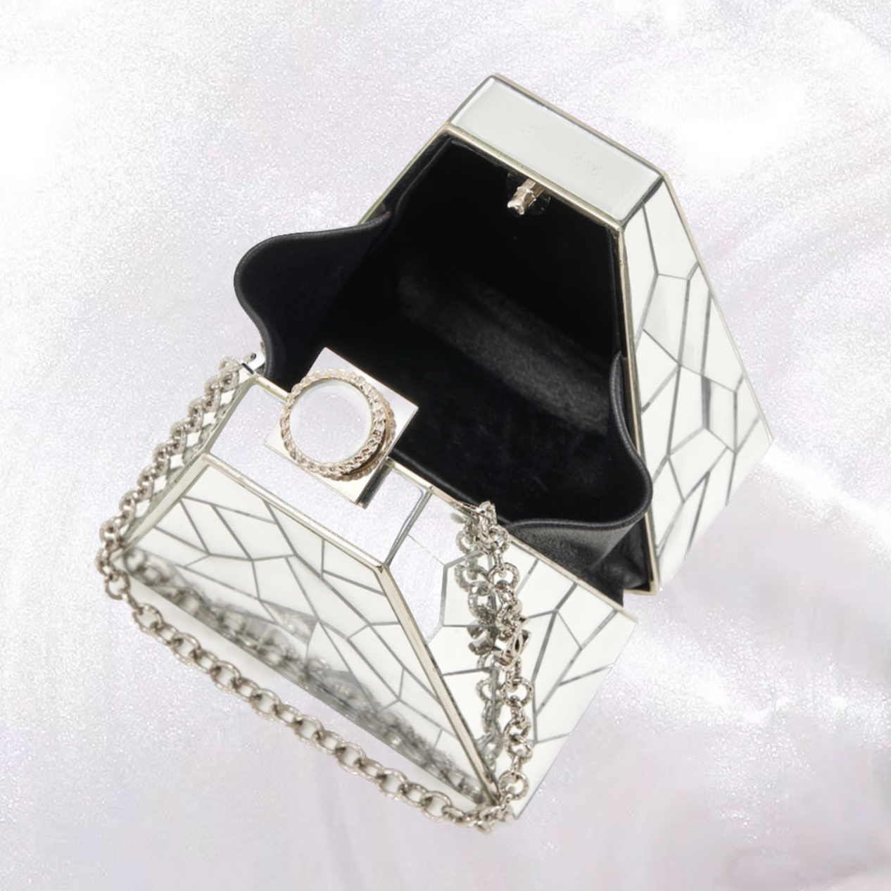 Chanel Paris-Bombay Mirror Pyramid Clutch