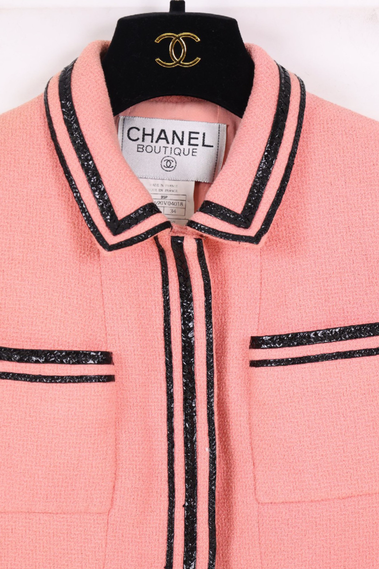 Vintage Chanel 95P Peach Cropped Jacket