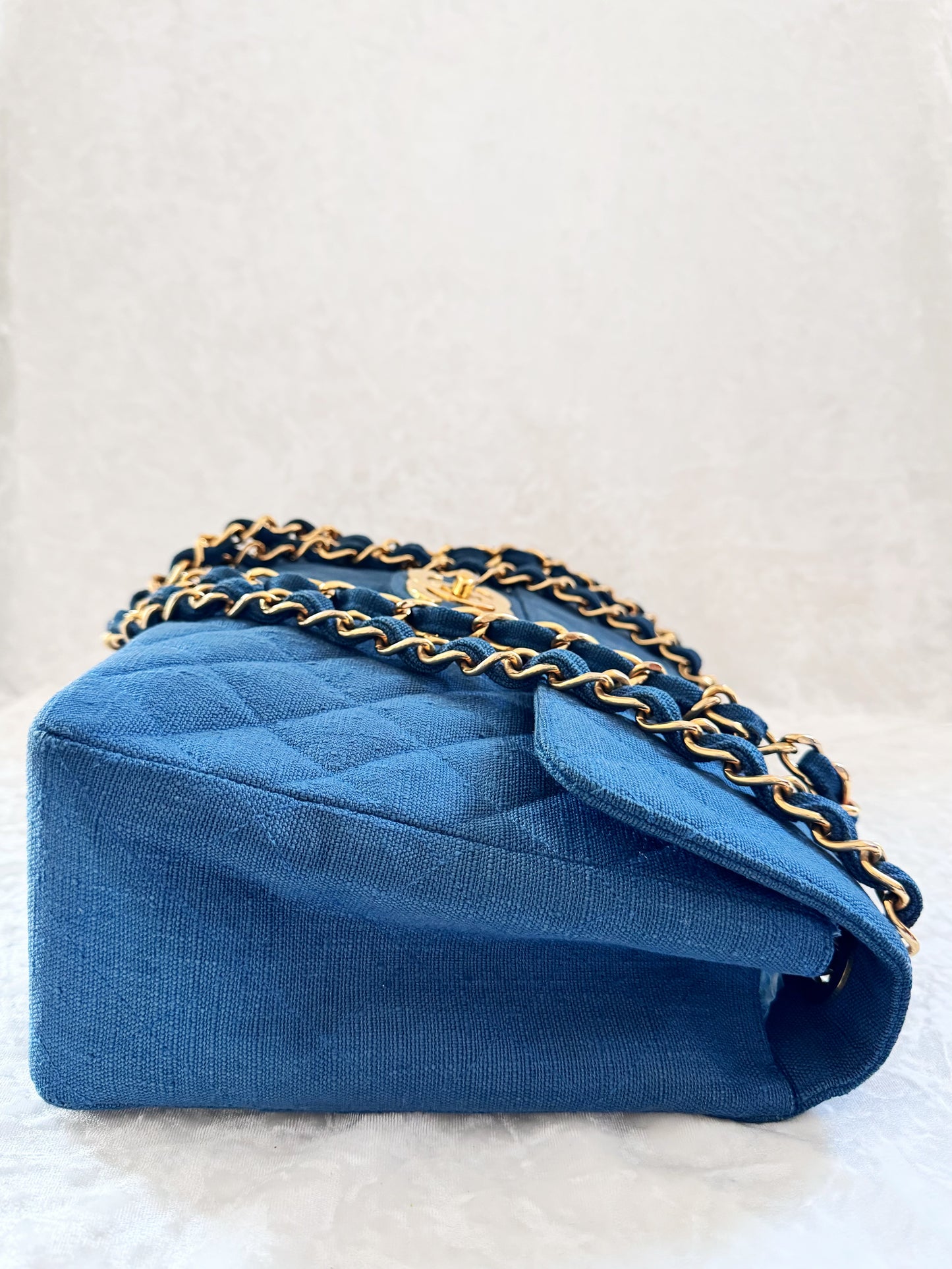 Vintage Chanel 1994 Blue Canvas Maxi