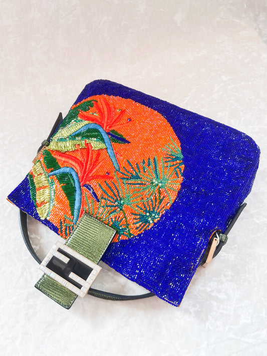Fendi Multiple Color Beaded Baguette