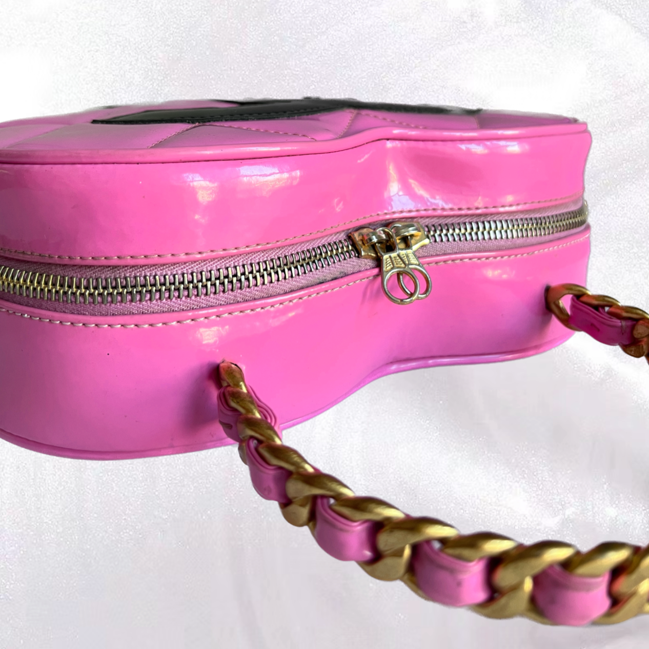 Vintage Chanel 1995P Barbie Pink Heart Shaped Vanity Bag