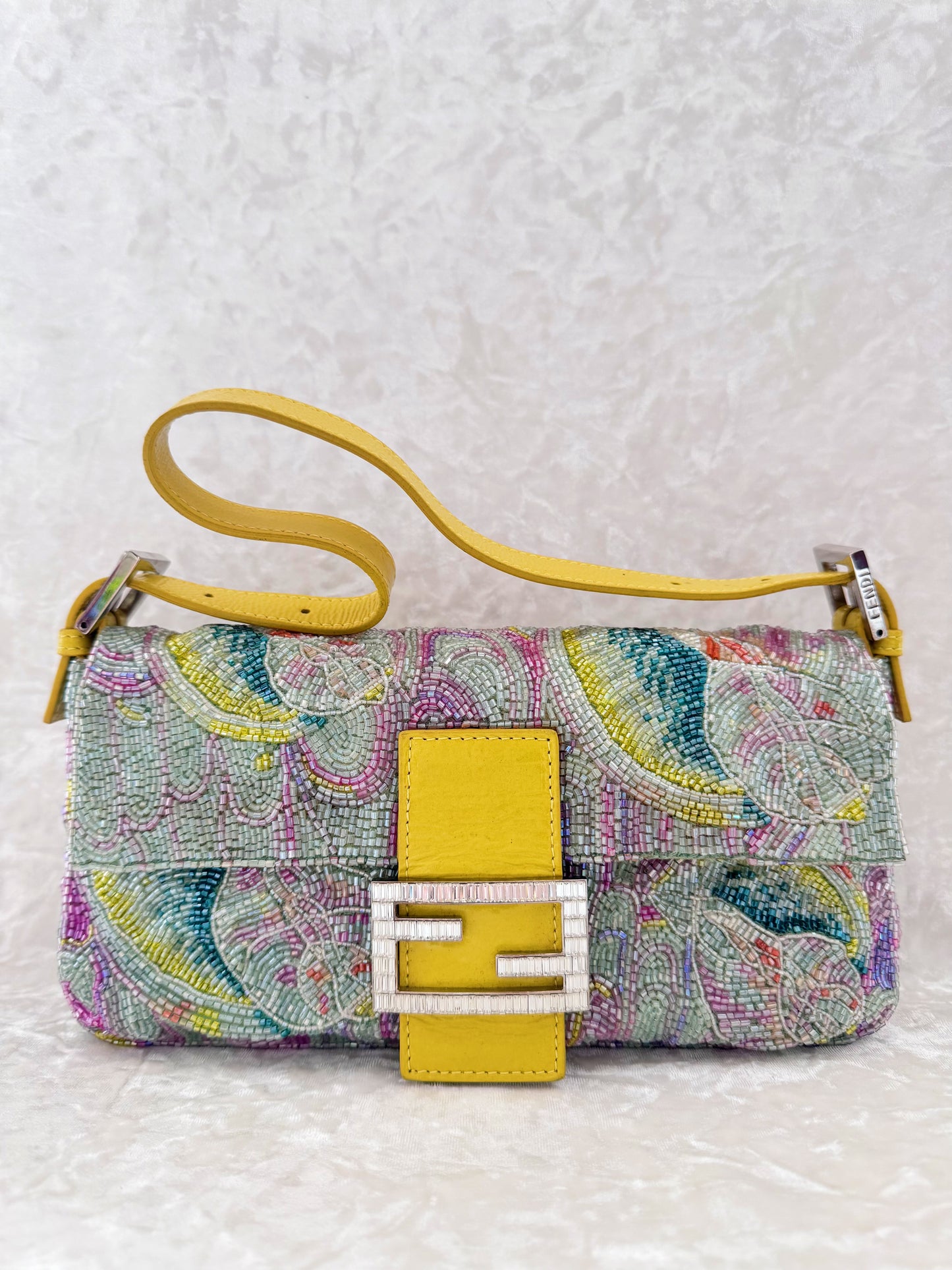 Fendi Multiple Color Beaded Baguette
