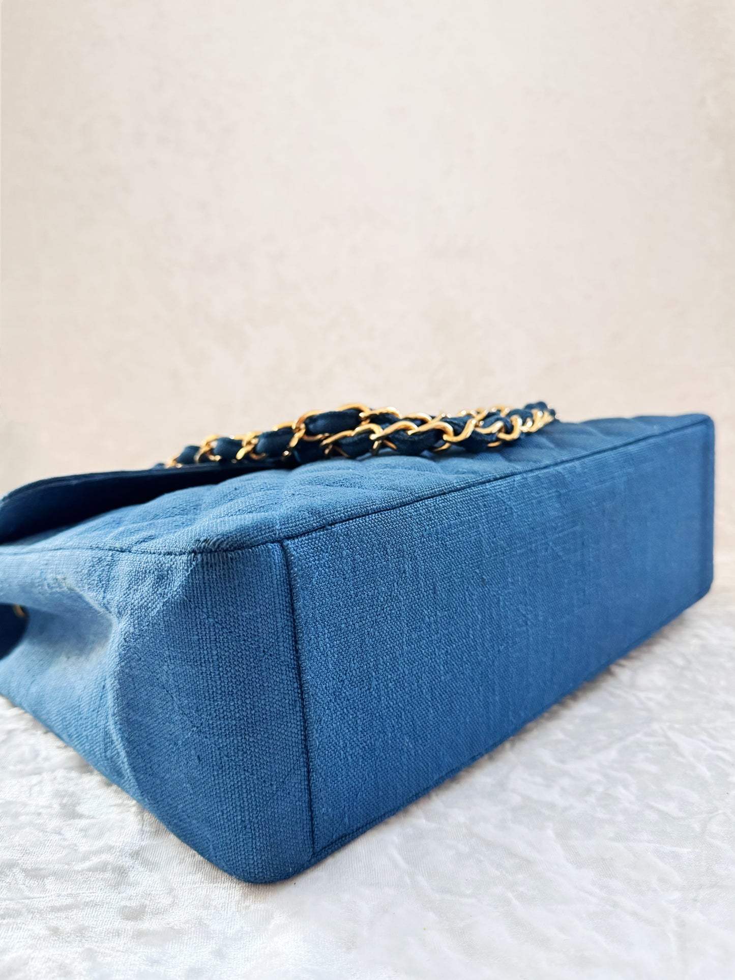 Vintage Chanel 1994 Blue Canvas Maxi