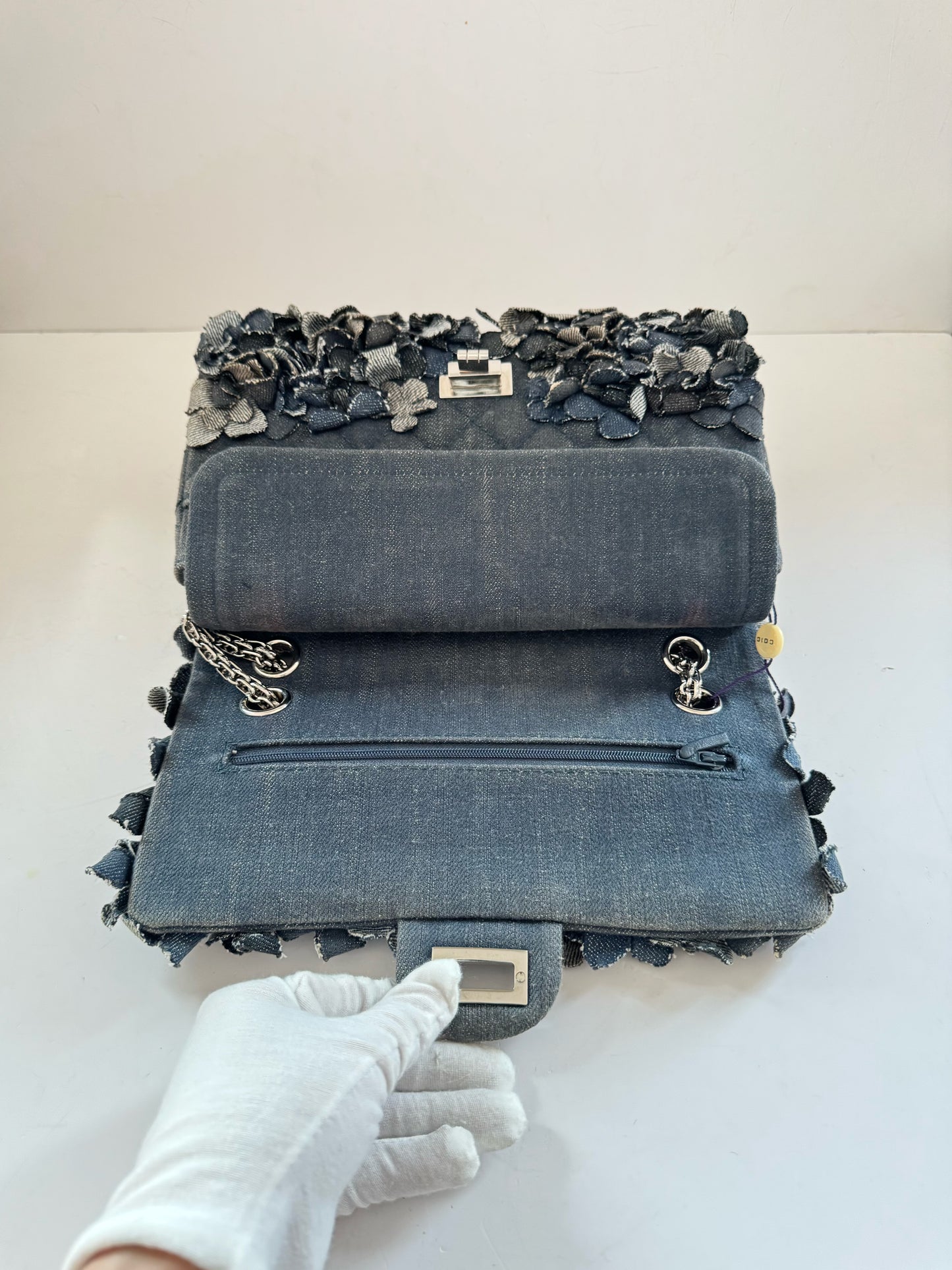 Chanel Denim Camellia 2.55
