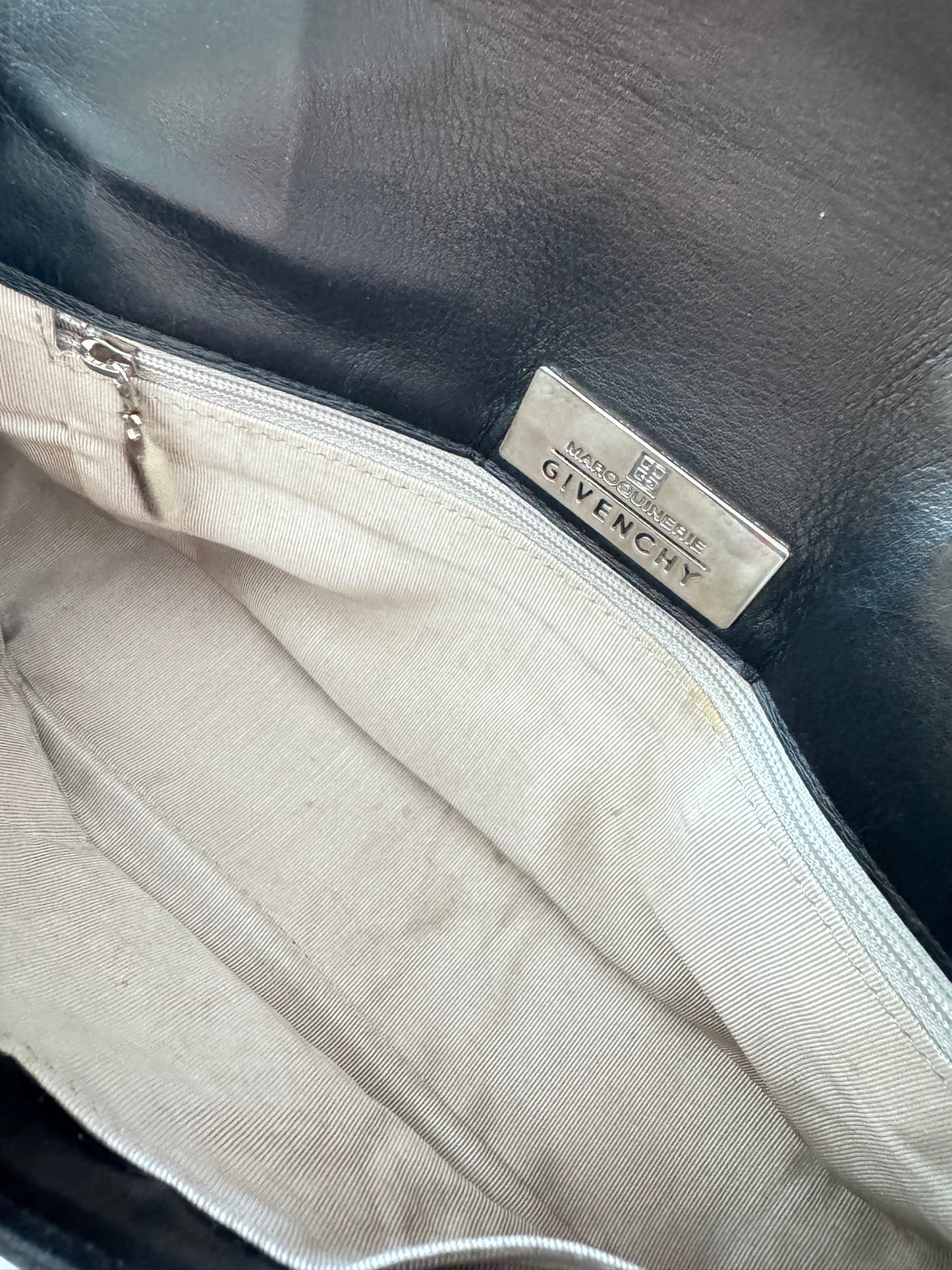 Givenchy Black Python Baguette