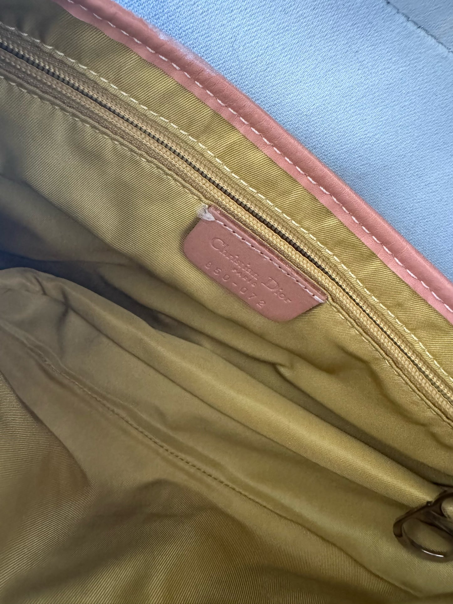 Christian Dior Speedway Baby Blue Denim Saddle Bag