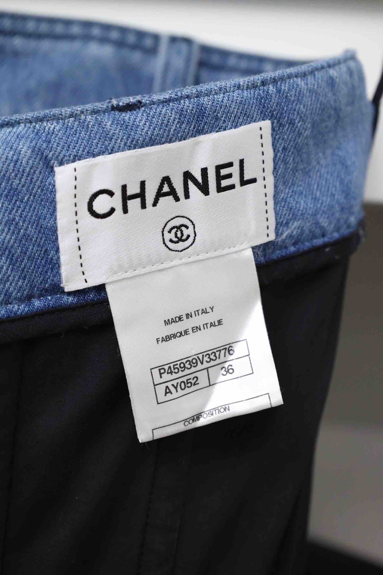 Chanel 13SS Pearl Belt Denim Dress