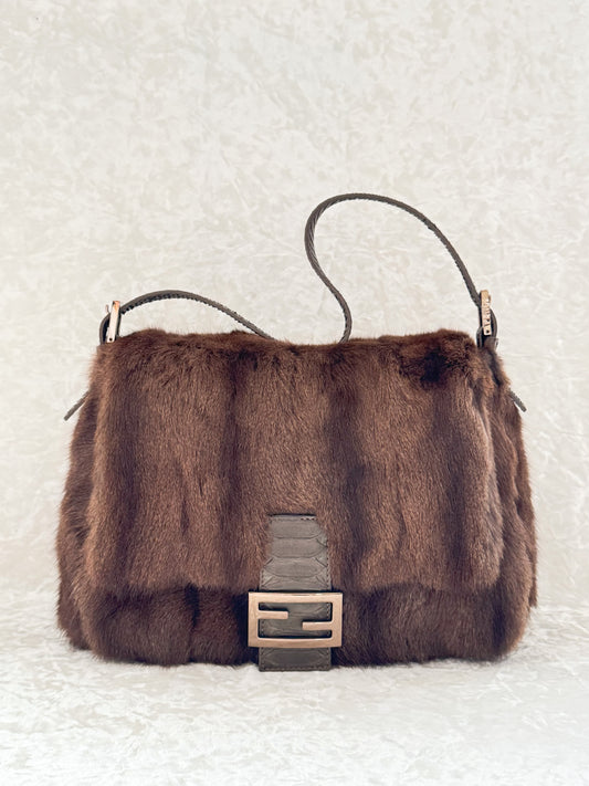 Fendi Brown Fur Mamma Baguette