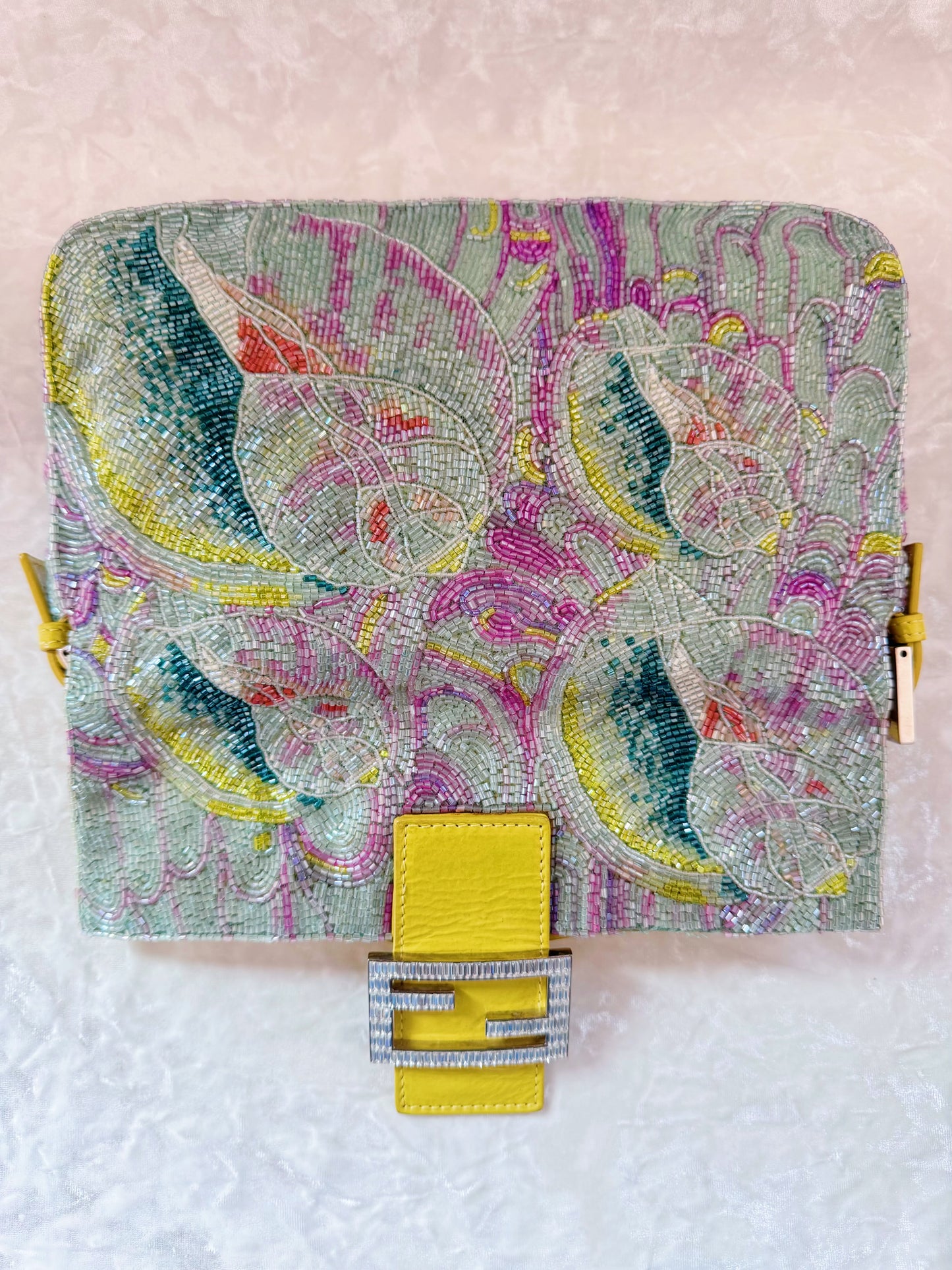 Fendi Multiple Color Beaded Baguette
