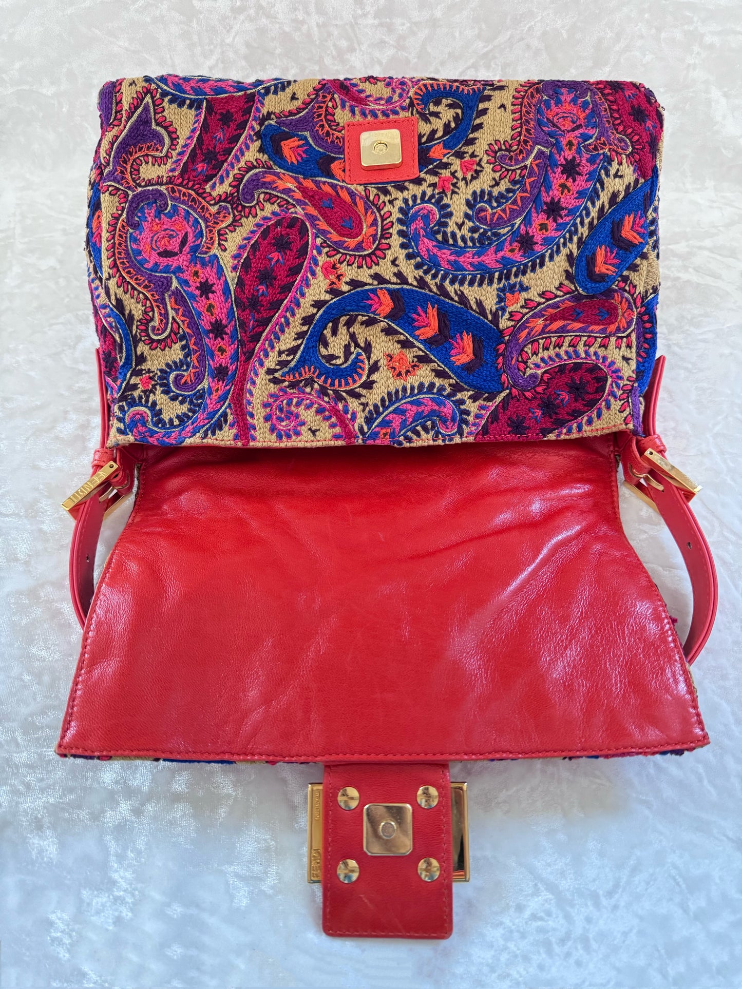 Fendi Paisley Printed Baguette