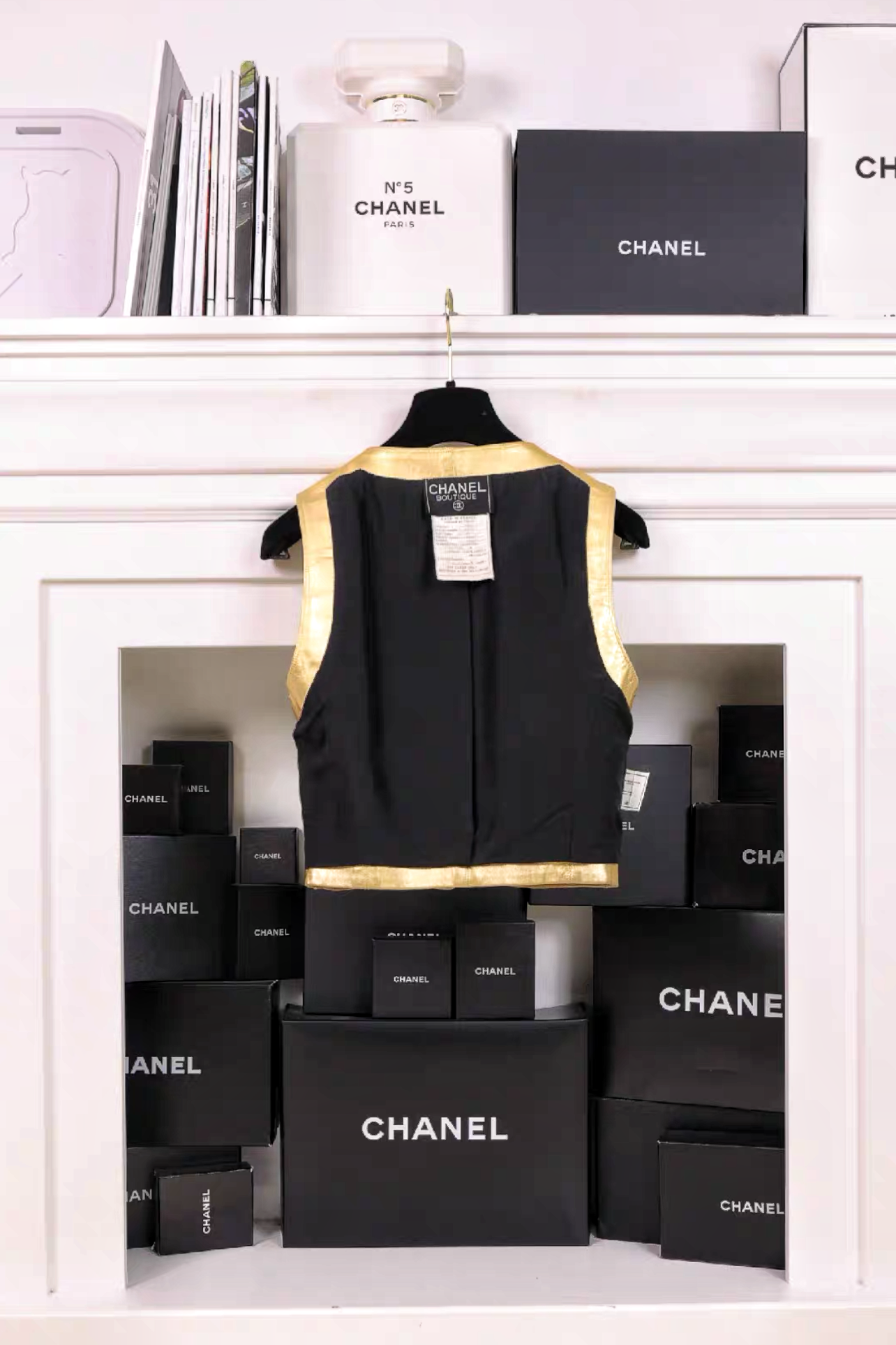 Vintage Chanel 94A Gold Leather Vest