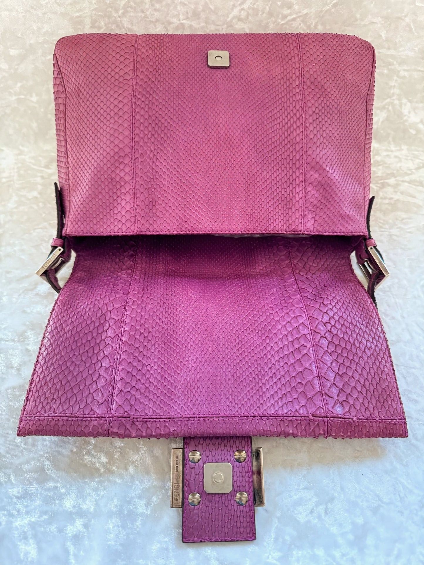 Fendi Dusty Rose Python Mamma Baguette