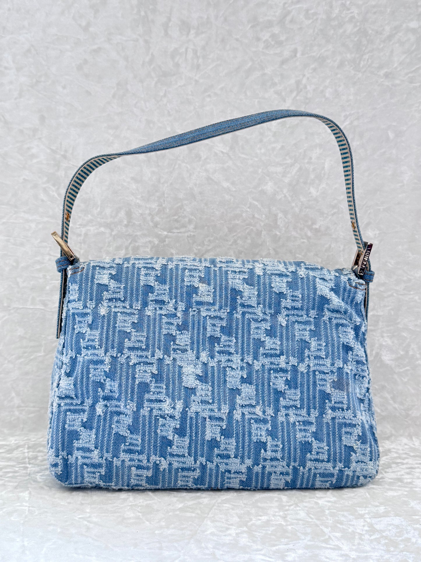 Fendi Denim Monogram Mamma Baguette