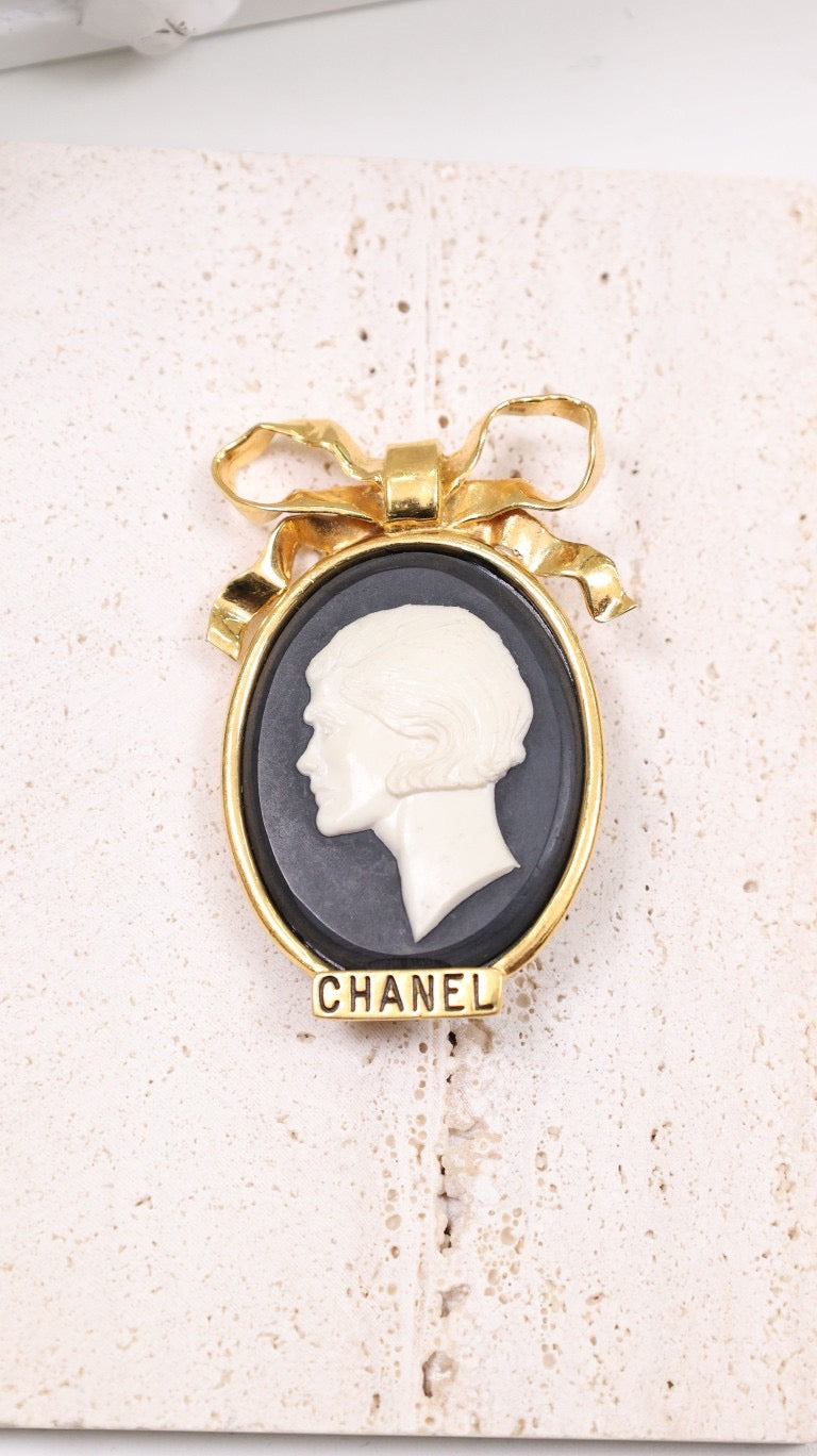 Vintage Chanel Cameo Brooch