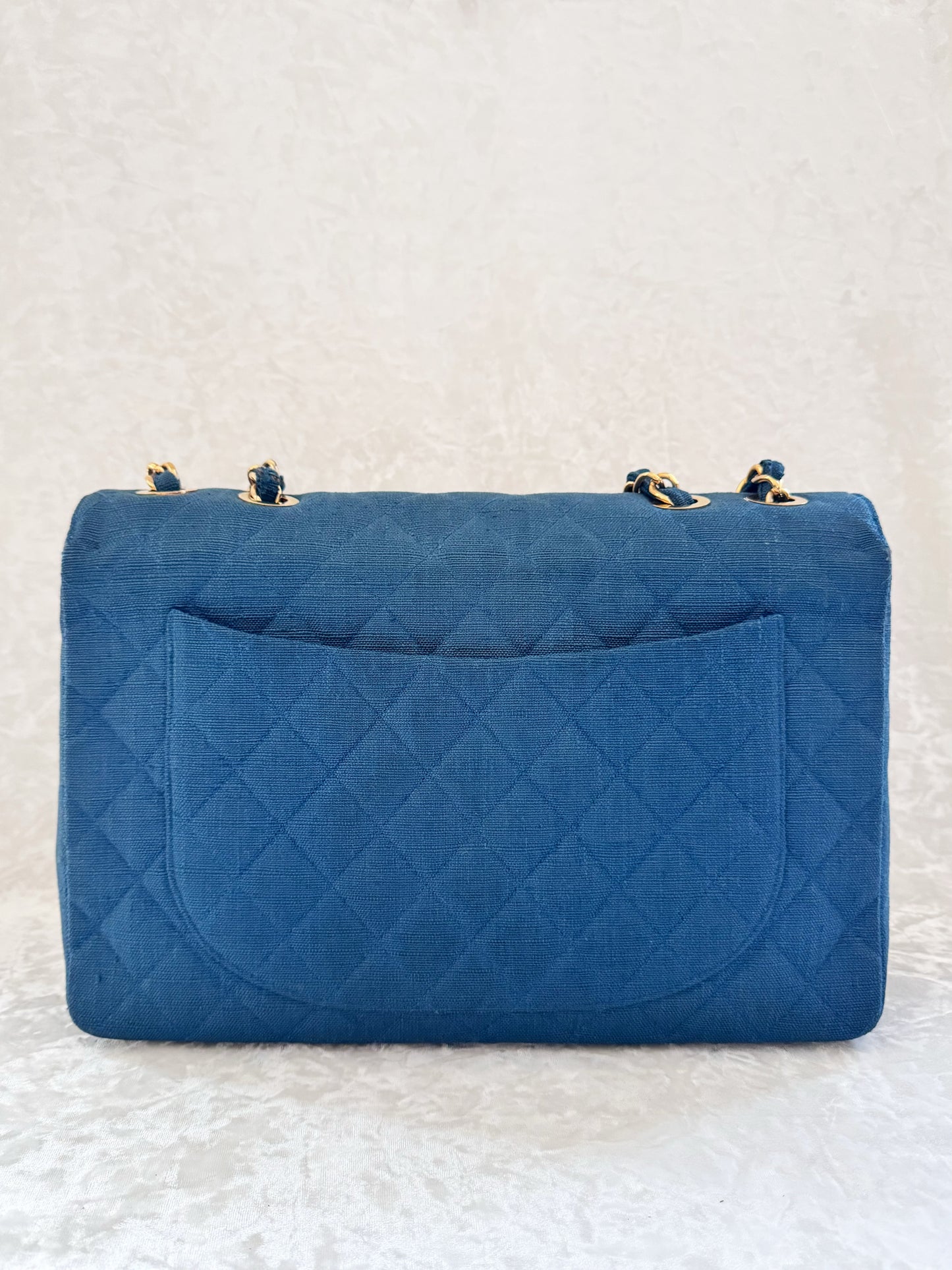 Vintage Chanel 1994 Blue Canvas Maxi