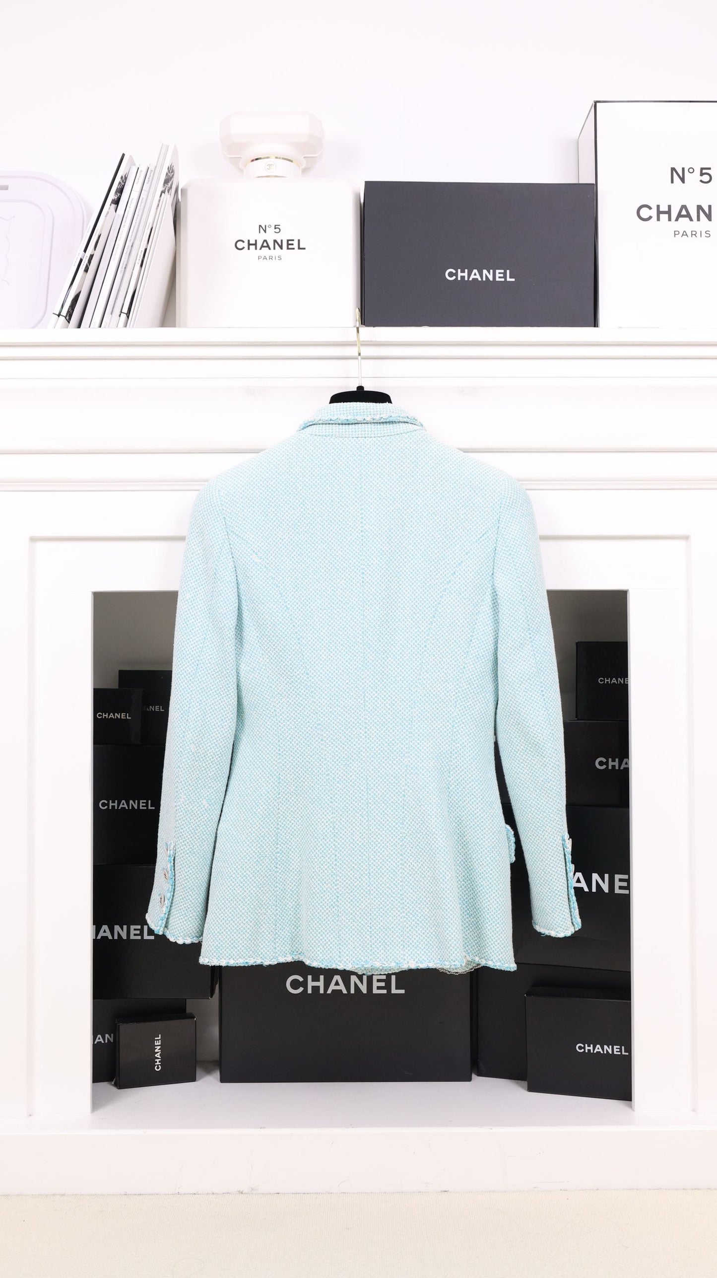 Vintage Chanel 97P Baby Blue Shell Button Set