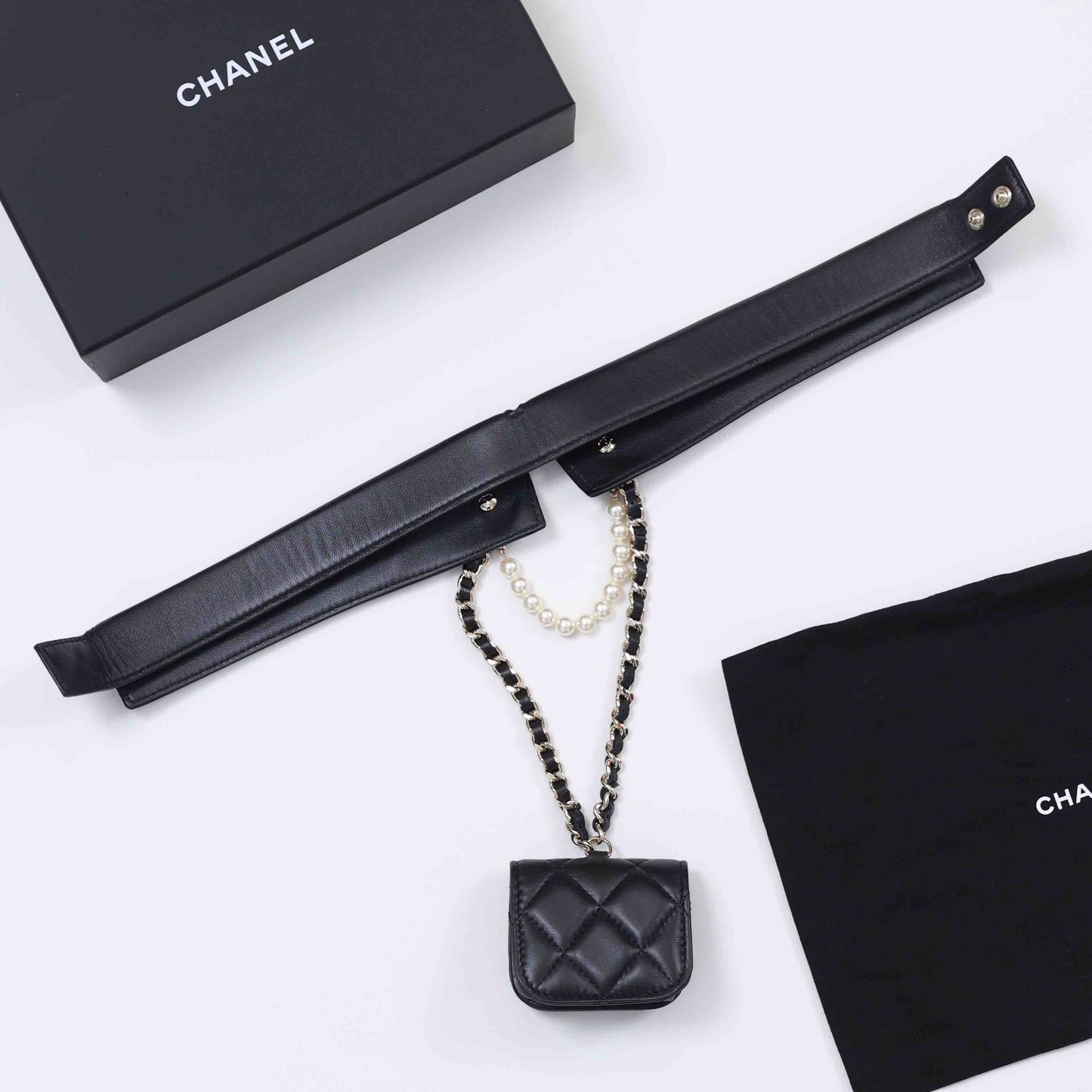 Chanel 22AW Hanging Micro Airport Collar Bag