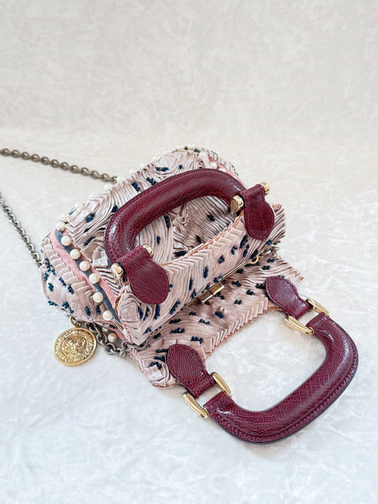 Fendi 2006 Satin Biancaneve Beaded Bag