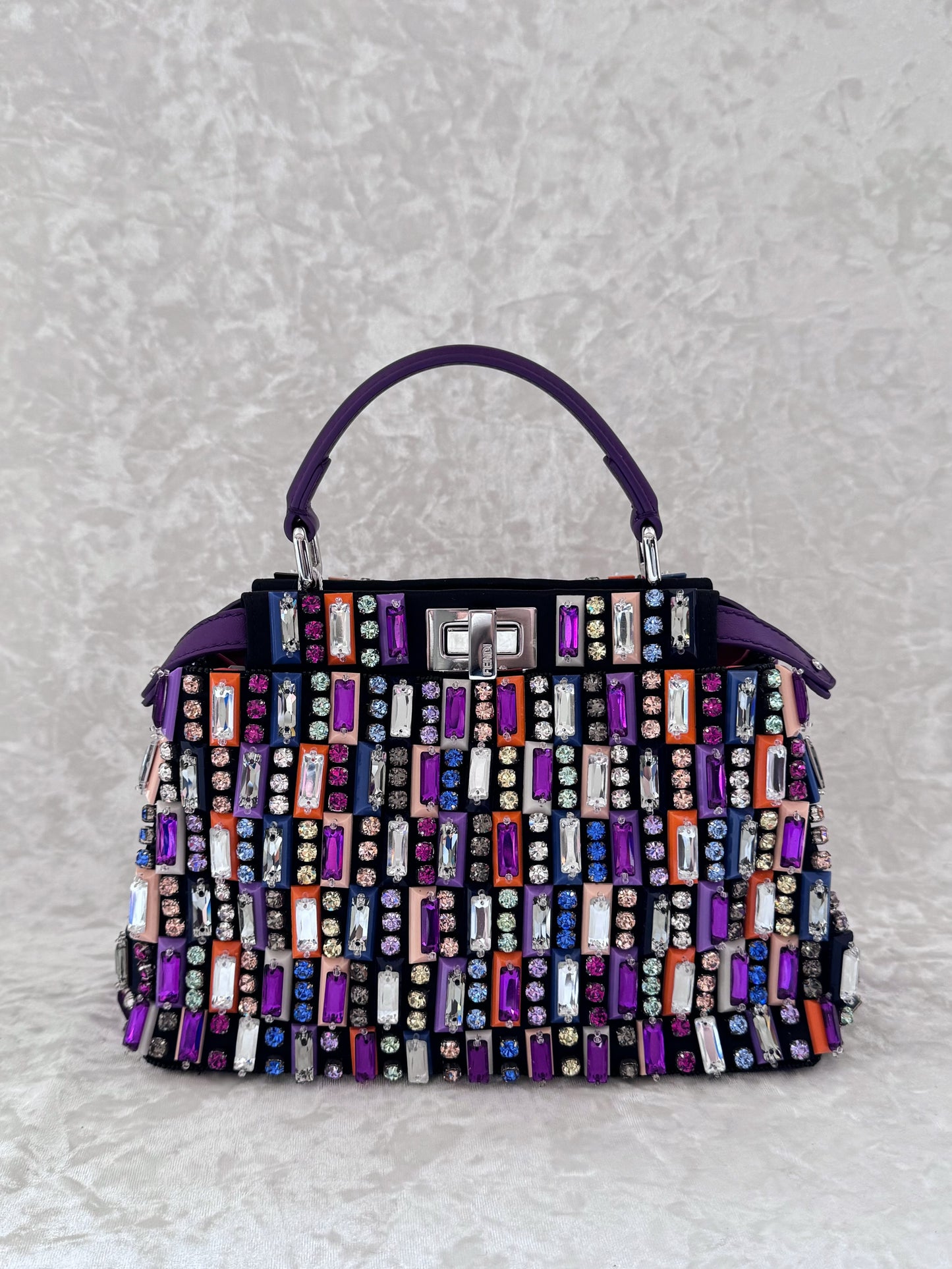 Fendi Multi Color Rhinestones Peekaboo