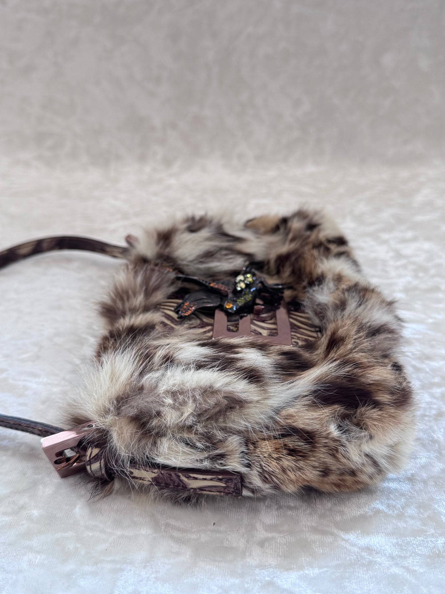 Fendi Lynx Fur Mini Baguette