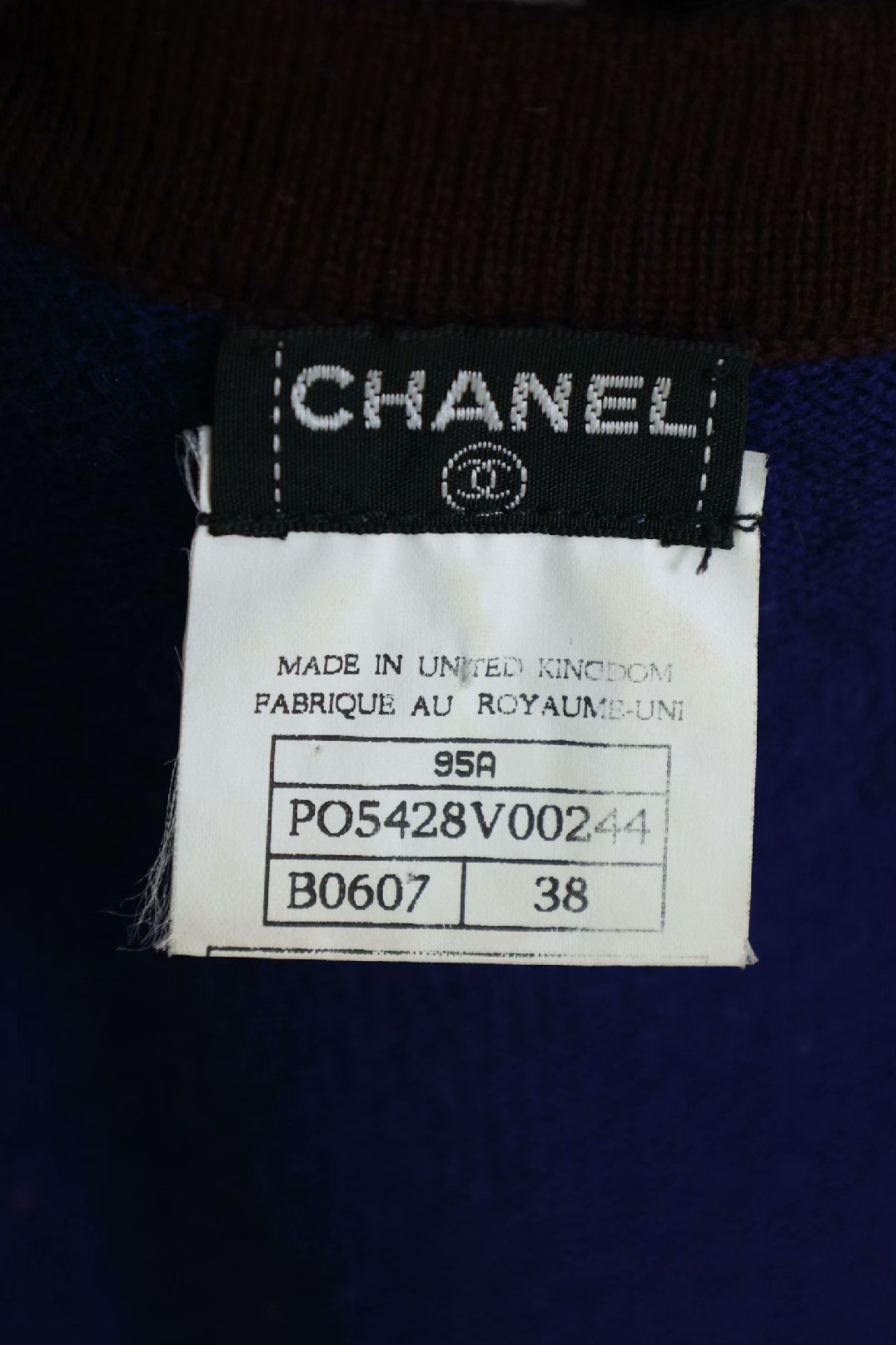 Vintage Chanel Blue Knitted Two Pieces Set