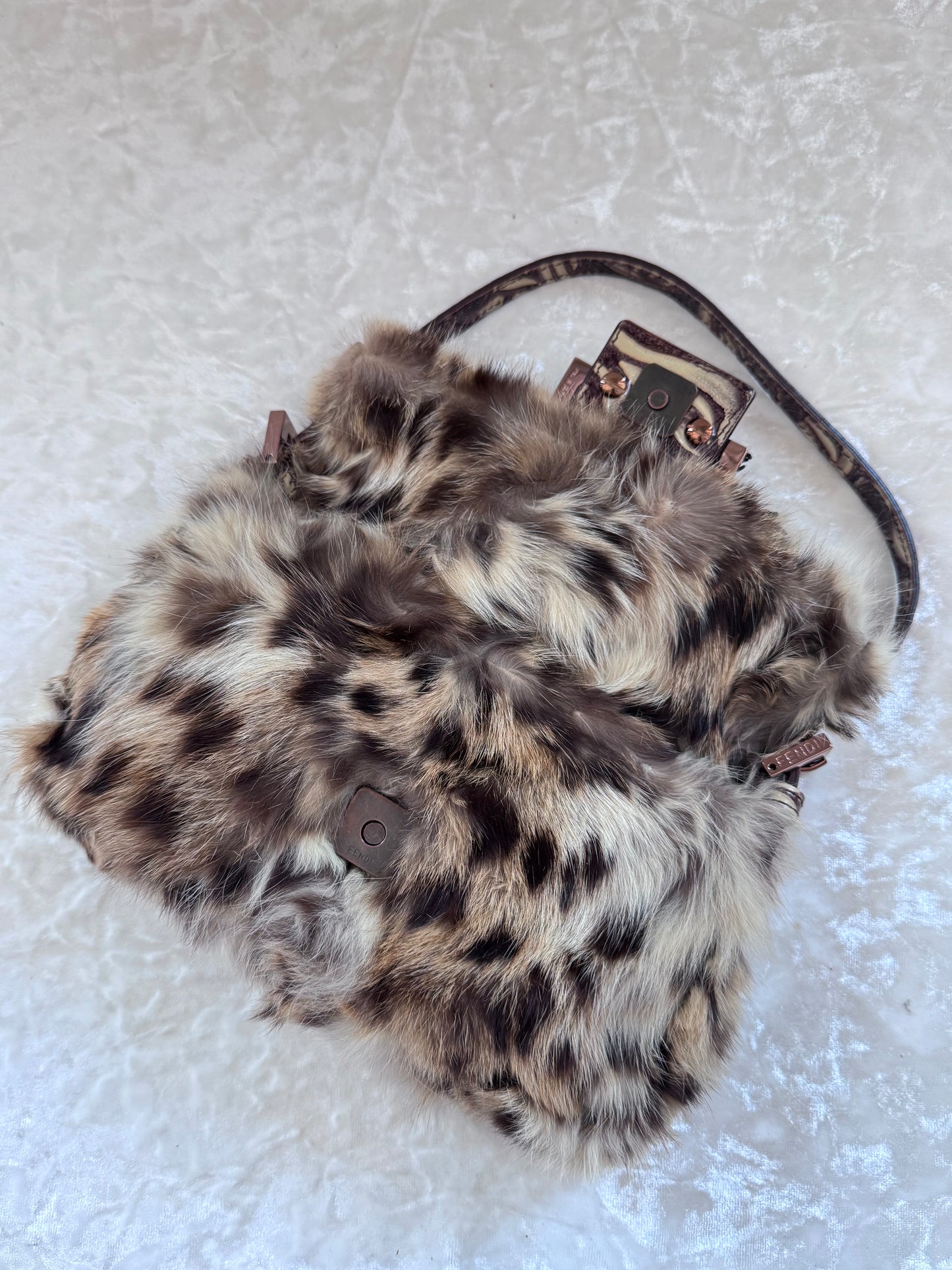 Fendi Lynx Fur Mini Baguette