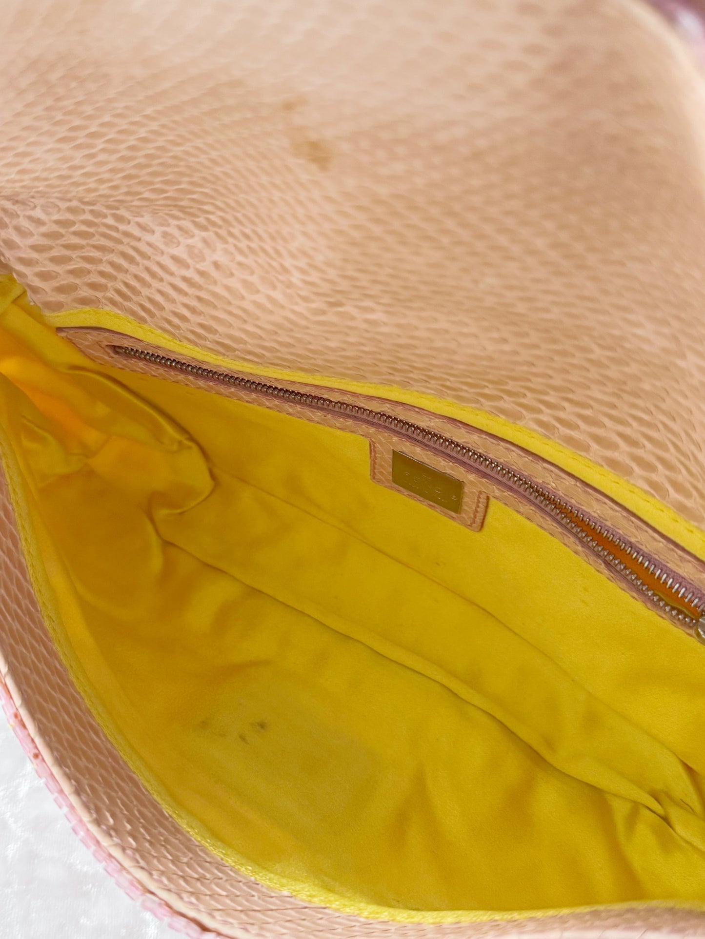 Fendi Pink Mermaid Sequins Baguette